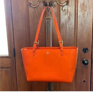 Tory Burch orange York tote